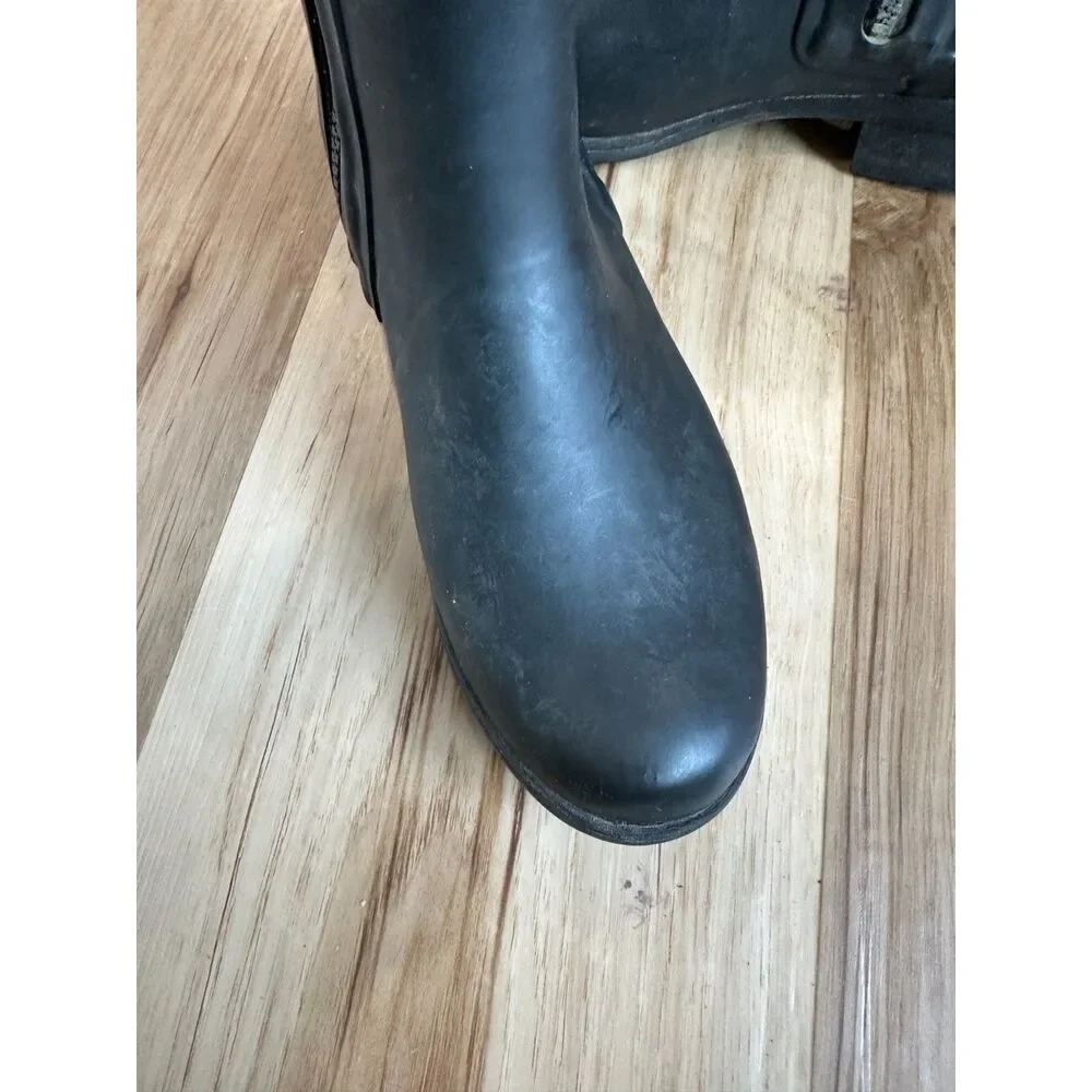 Bogs Auburn Rubber Chelsea Boots Black Waterproof Size 6